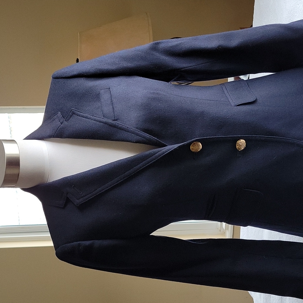 J.CREW Navy gold buttons schoolboy Blazer Sz 2